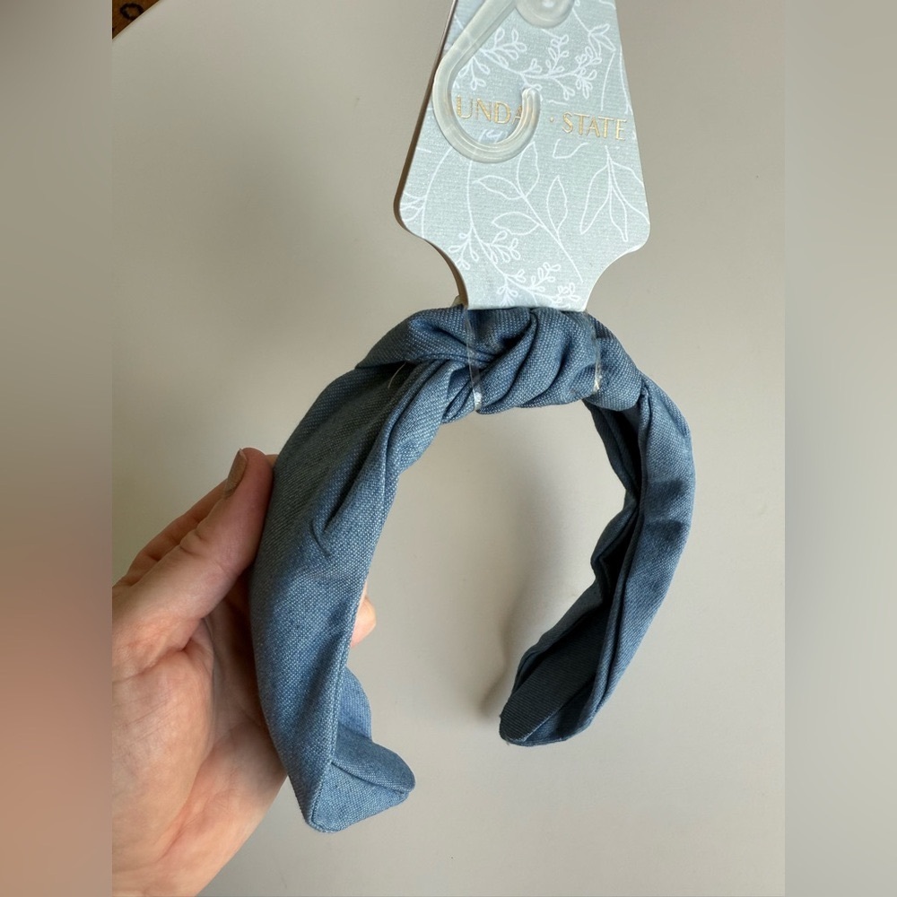 Denim Blue Knotted Headband! - Picture 3 of 7